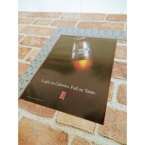 2004 Michelob Print Ad Light on Calories Full on Taste Beer Bottle Neck Image - Picture 4 of 7